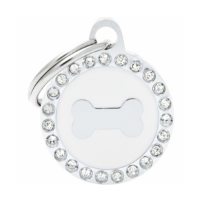 My Family Hundetegn Glam cirkel m. kdben - Hvid